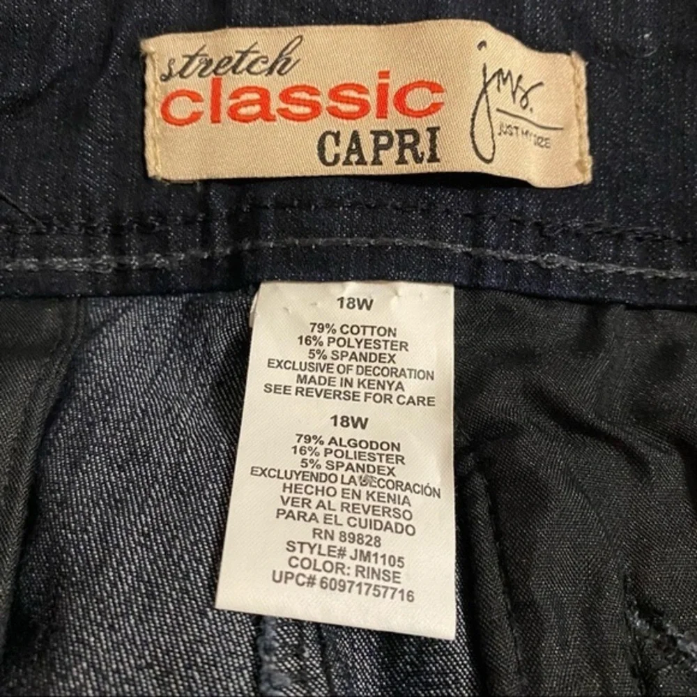 JMS Shorts Stretch‎ Classic Capri Women’s  Size 18W Blue Jeans - Picture 7 of 13